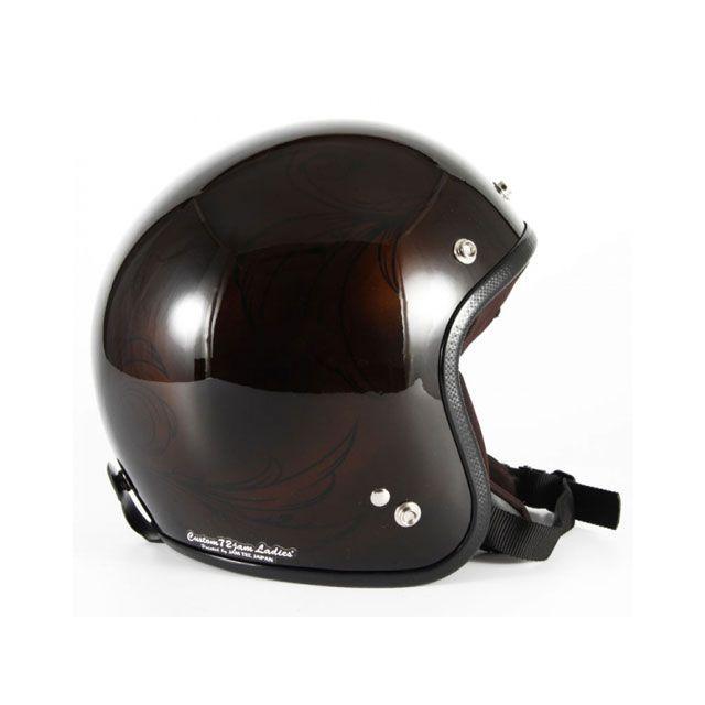 良い 72JAM JET HELMET 72ジャムジェット Leaf レディース カラー ブラウン
