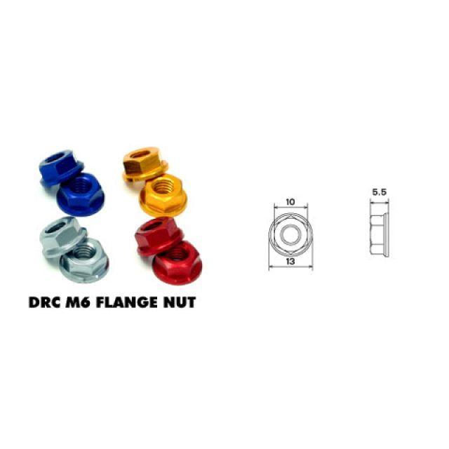 m.a購入 DRC ディーアールシー 汎用 アルミ M6フランジナット カラー ブルー 入