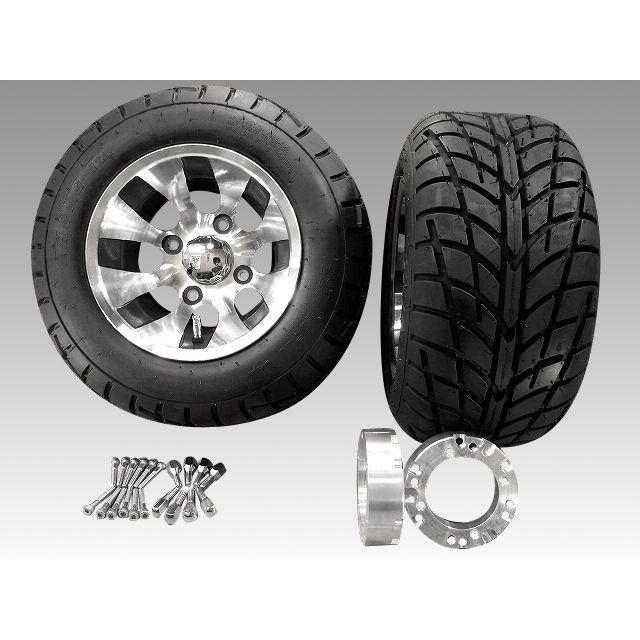 ホンダジャイロ ツートン アルミホイール扁平タイヤ＆スペーサー40mm