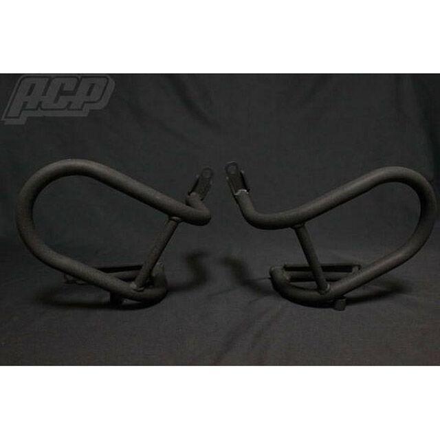 ACP GS400 GS400L チヂミ塗装 エンジンガード カラー 黒 : モトメガネ
