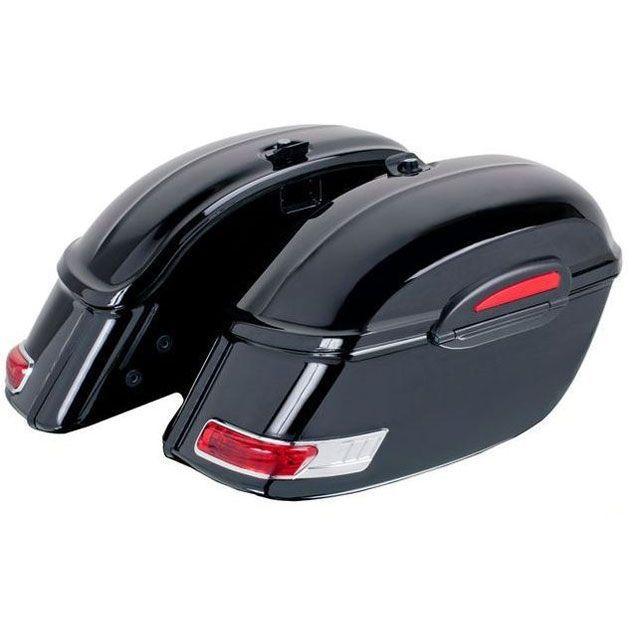 カスタムアクセス Rigid Saddlebags Touring Model Black ｜ AMZ002N