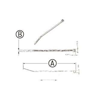 メーカー直送】プロツールス 結束バンド サイズ 200mm×2.5mm カラー