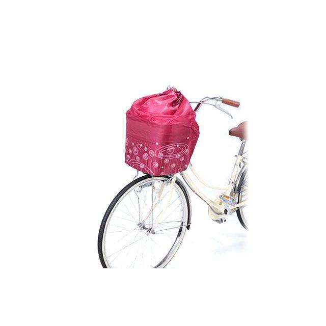 川住（自転車） 前カゴカバー きんちゃく ローズ kawasumi