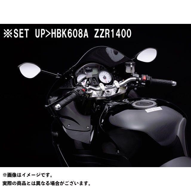 ハリケーン ZZR1400ABS ZZR1400 バーハンドルキット カラー シルバー タイプ フルステンレスブレーキホース HURRICANEの画像