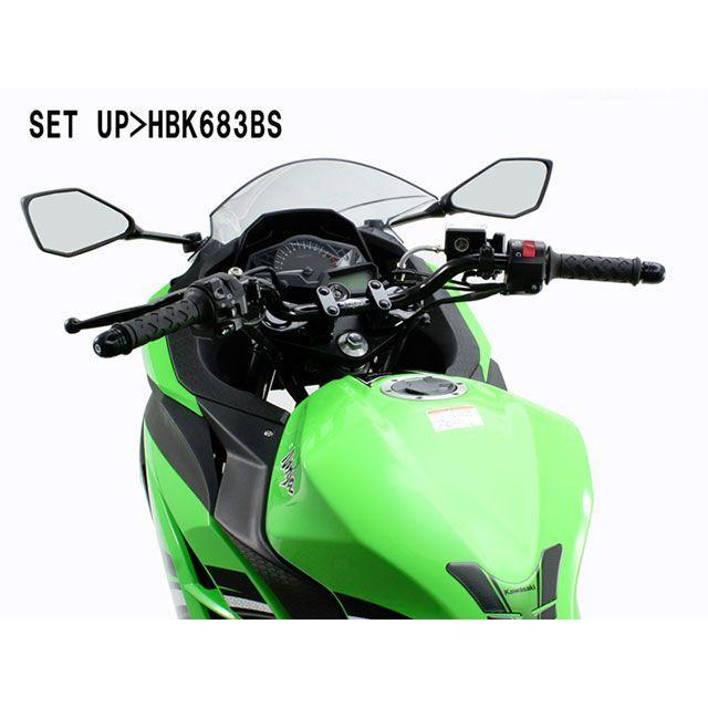 ハリケーン Ninja250 ABSなし ヨーロピアン1型 バーハンドルキット（フルステンレスブレーキホース） カラー ブラック HURRICANEの画像
