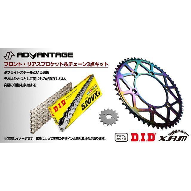 アドバンテージ ADVANTAGA XAM＆DID SILVER ドライブチェーン＆前後スプロケットキット（タフライトスチール） ADVANTAGE_3