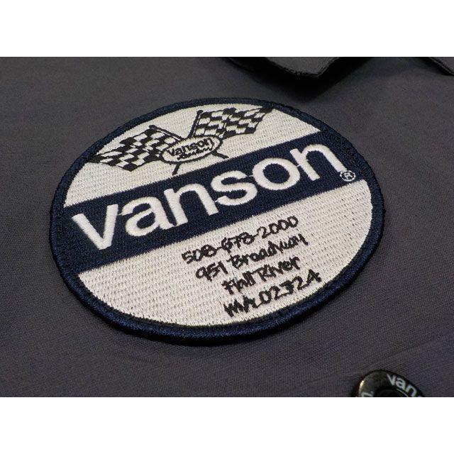 正規品／バンソン 2021春夏モデル VS21108S ワークシャツ（グレー/ホワイト） サイズ：L VANSON バイク｜camp｜05