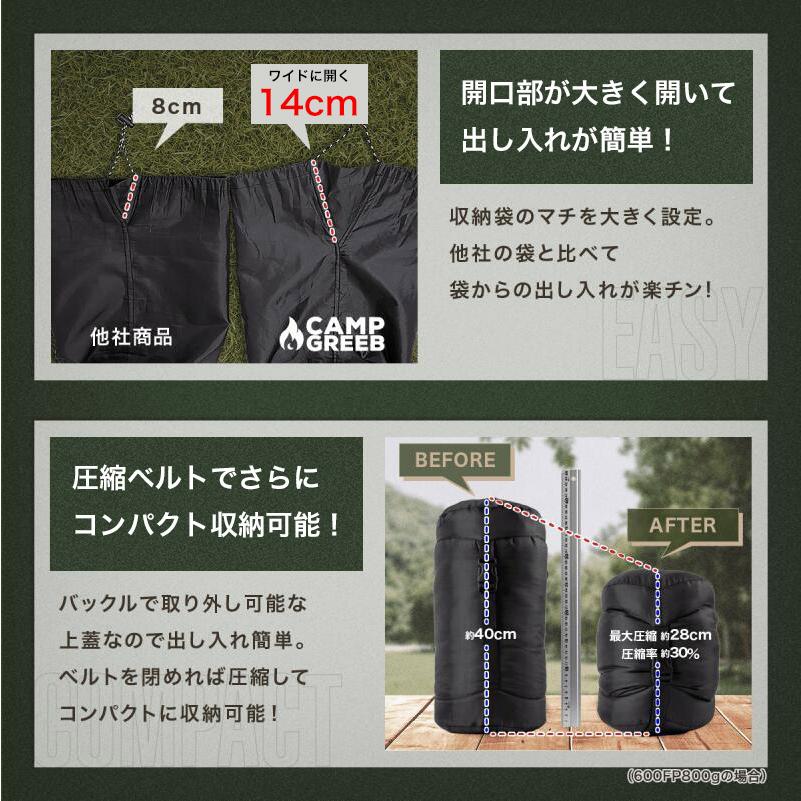 CAMP GREEB シュラフ 寝袋 キャンプ 車中泊 -5〜10度 冬〜春に CAMP GREEB シュラフ 寝袋 キャンプ 車中泊 -5〜10度 冬〜春に