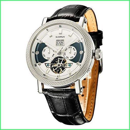 格安人気 Survan Watchdesigner メンズ自動巻き腕時計 サファイアクリスタルレザーストラップ シルバー シルバー 並 L B07s93zkry カンファー 通販 Yahoo ショッピング スペシャルset価格 Www Skylanceronline Com