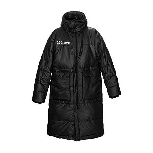 ATHLETA アスレタ サッカーウェア ベンチコート メンズ 中綿フードベンチコート 04129 ７０ＢＬＫ Ｓサイズ
