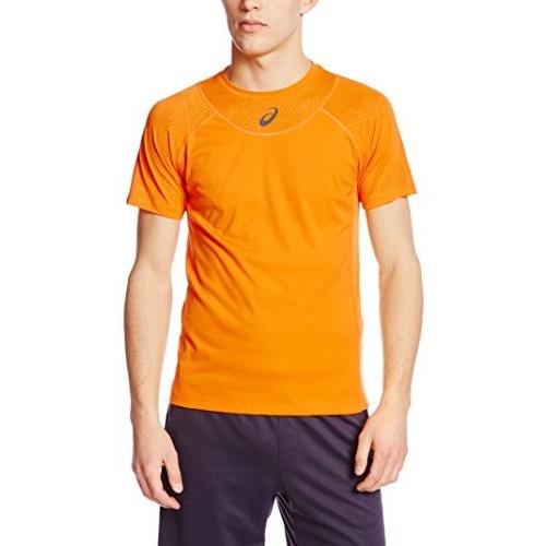 誠実 ウエア テニスウェア シャツ 半袖 メンズ おしゃれ ロゴ アシックス Asics テニス半袖シャツ M Athlete Cooling 0524 オレンジポップ Lサイズ Www Threeriversofs Com