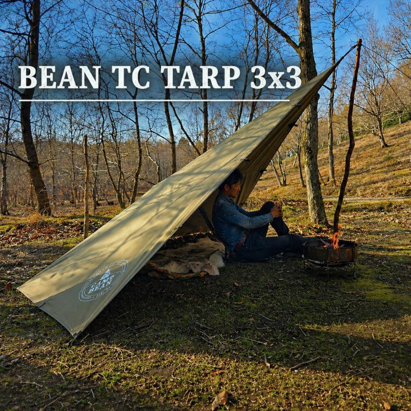 BEAN TC TARP 3x3 軽量TCタープ ポリコットンタープ オリーブグリーン