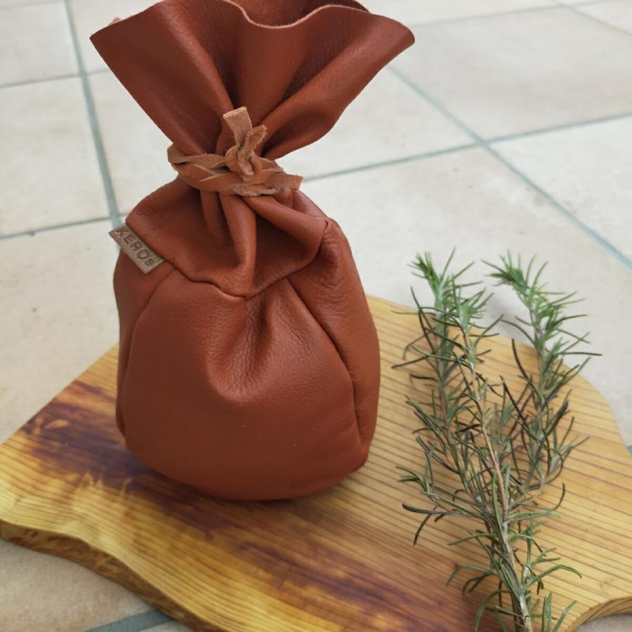 天然トナカイ革】コーヒービーンバッグ コーヒー豆入れ レザーバッグ  