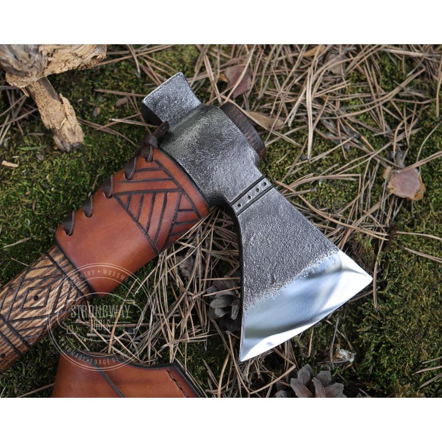 見本 ウクライナ産】手作り斧 中型アックス2装飾付き ハチェット