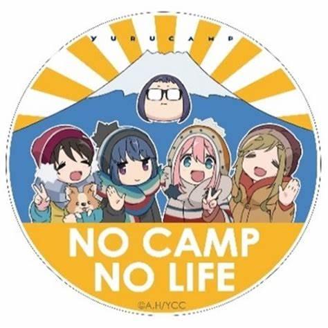 リフレクターマグネットステッカー NO CAMP LIFE ゆるキャン