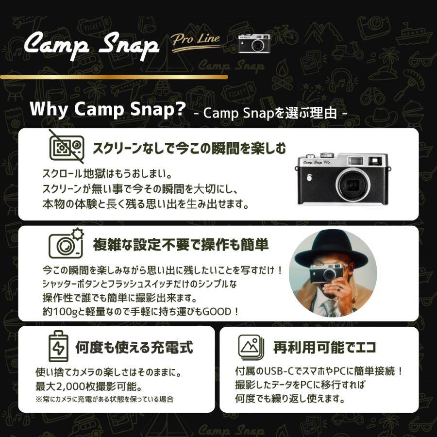 キャンプスナップ カメラ Camp Snap Camera Proスクリーンレスカメラ