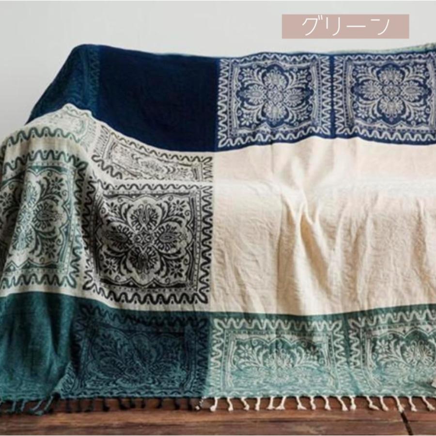 釣り　魚　ブランケット　マルチカバー　ソファーカバー　ラグ　151x121 マルチカバー 北欧風 魚柄 ソファカバー 多機能 おしゃれ