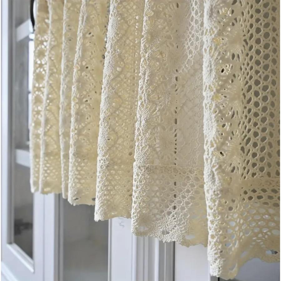 Ponoa(ポノア) カフェカーテン レース 小窓 間仕切り 目隠し 生成り(RK
