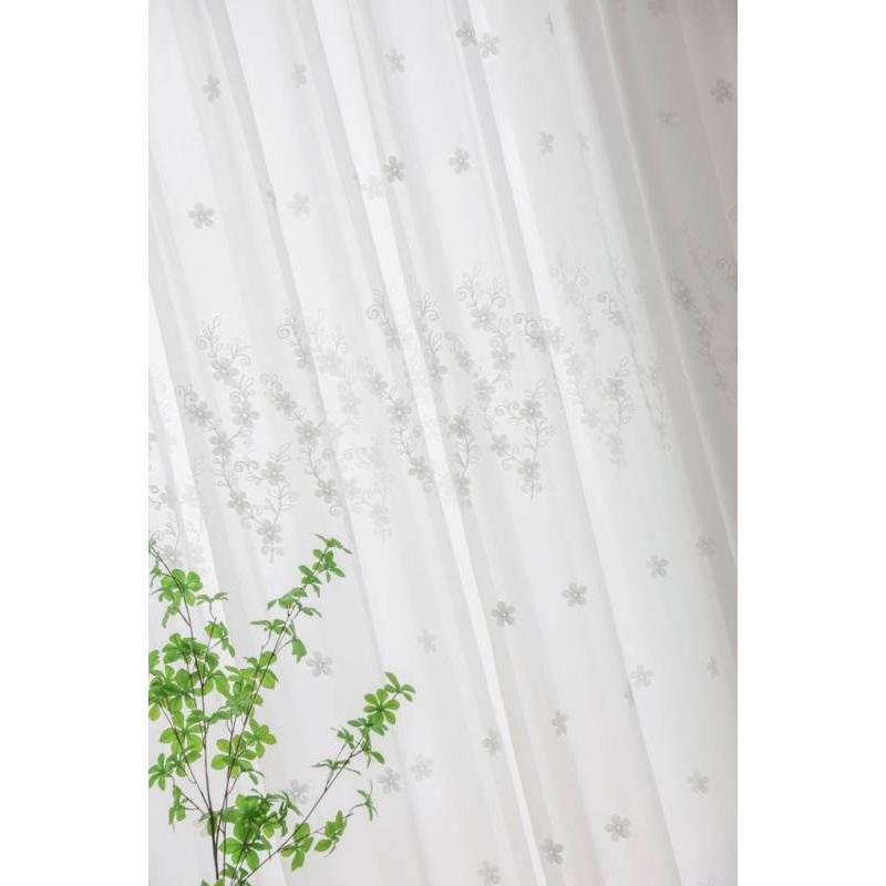 Ponoa ポノア レースカーテン 2枚組 刺繍 花柄 北欧 おしゃれ ホワイト 白 カーテン｜camun-store｜12