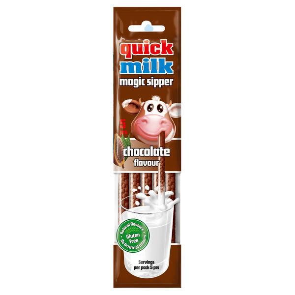 3袋　フェルフォルディ　クイックミルク・チョコレート　5本パック　普通のミルクがストロー1本で簡単にチョコレートミルクに早変わり