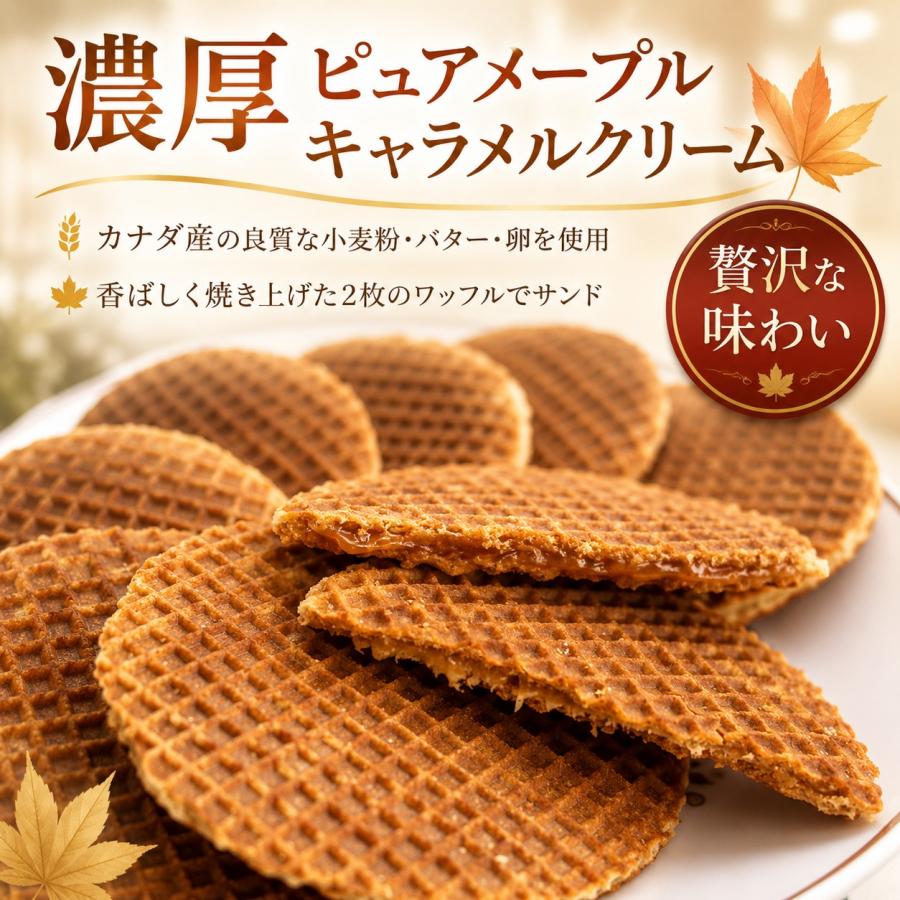 メープルワッフルクッキー 136g 4枚入り 24箱セット メープルシロップ入り ストロープワッフル 個包装 輸入菓子 海外 お菓子 ギフト カナダ お土産 |  | 03