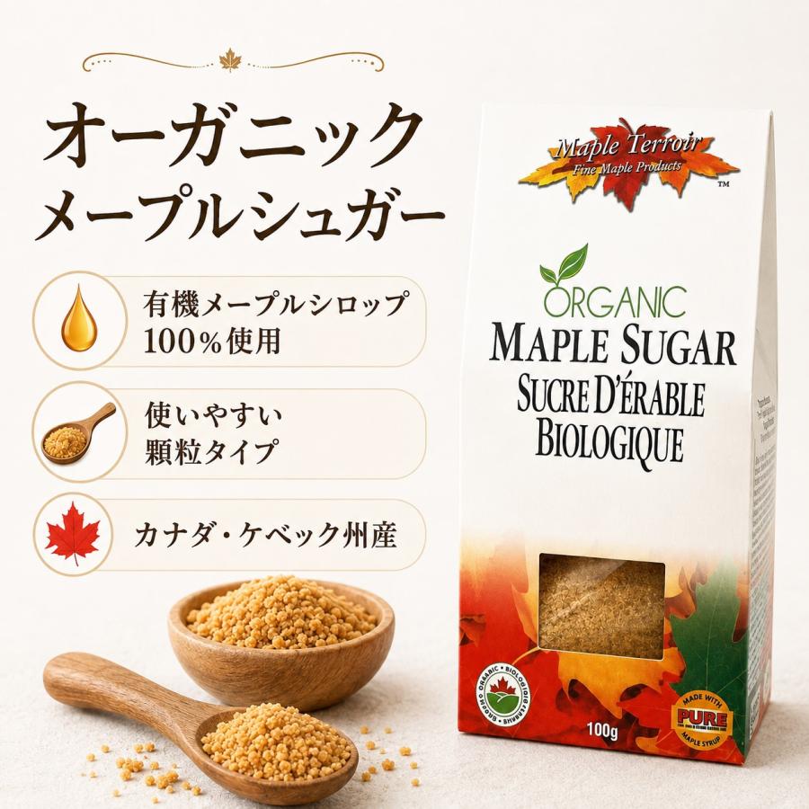 メープルシュガー オーガニック 100g 6箱セット カナダ産 有機メープル