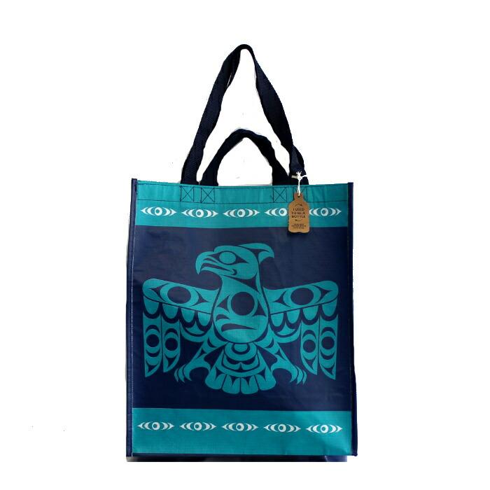 エコバッグ ポリエステル100％ トートバッグ 袋 大 カナダ 先住民 ネイティブ インディアン [Connecting with our Ancestors] ebag306カナダ土産