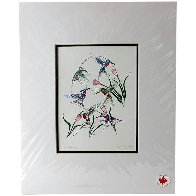 アート プリント画 ダブルマット カナダ 先住民 ネイティブ インディアン SHORTY [ THE GATHERING ] pod1024