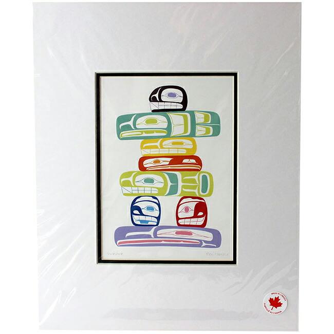 アート プリント画 ダブルマット カナダ 先住民 ネイティブ インディアン HOUSTIE [ LNUKSHUK ] pod730