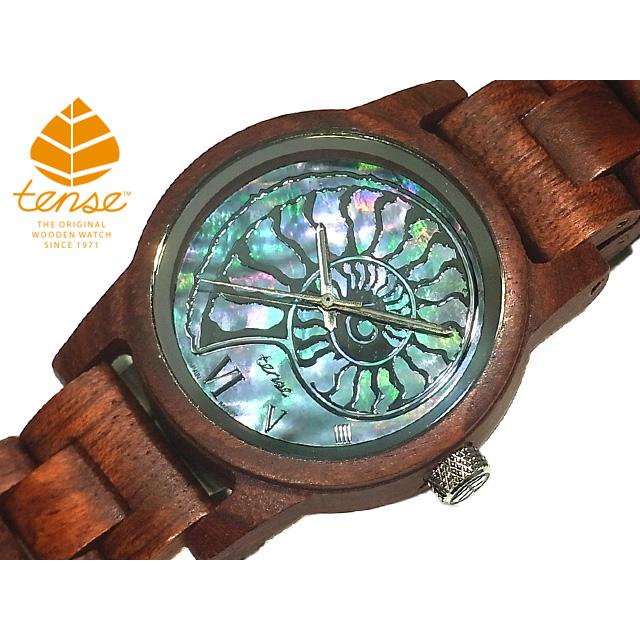tense テンス 日本総輸入元 2年保証 カナダ 木製 40mm ウッドウォッチ