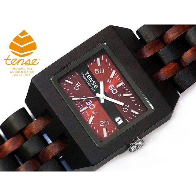 カナダ製 Tense ウッドウォッチ 木製 ファッション 腕時計 メンズ Tense 日付機能付 安心の国内メンテナンス対応 日本製ムーブメント 腕時計 アクセサリー Hj B5100dsr カナディアンセレクト おまとめ特価