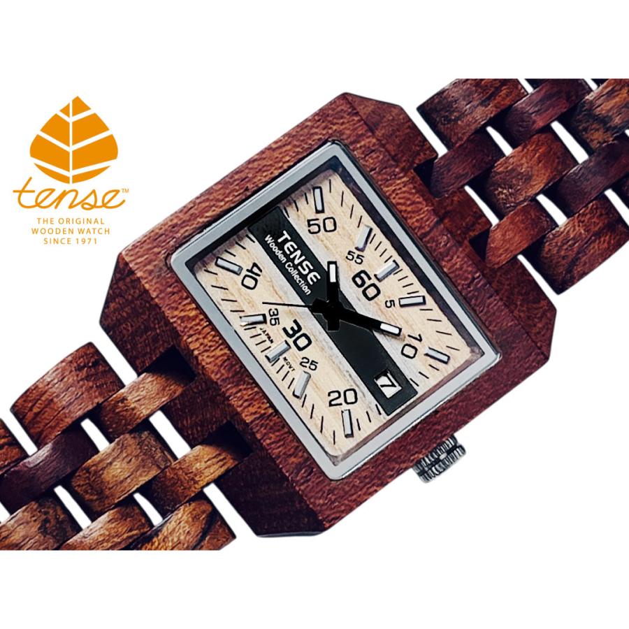 tense テンス 日本総輸入元 2年保証 カナダ 木製 37mm 腕時計 ウッド