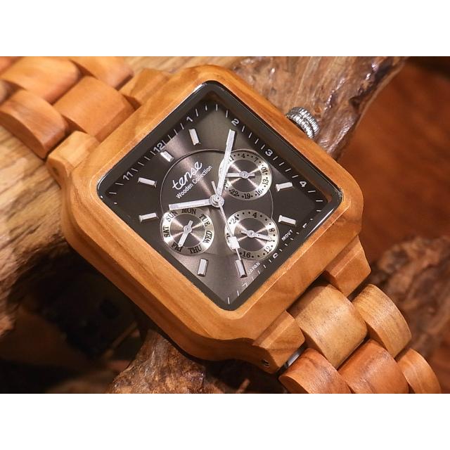 テンス　ウッドアナログ腕時計 日付表示付き tense テンス 日本総輸入元 2年保証 カナダ 木製 38mm 腕時計 ウッド