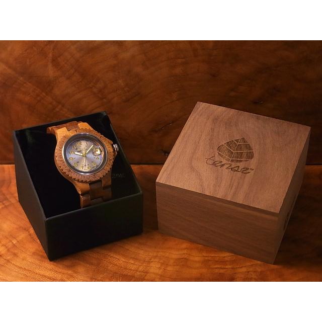 カナダ製 tense ウッドウォッチ 木製 腕時計 メンズ 日本製ムーブメント 安心の国内メンテナンス対応 日付機能付｜canadianselect｜04