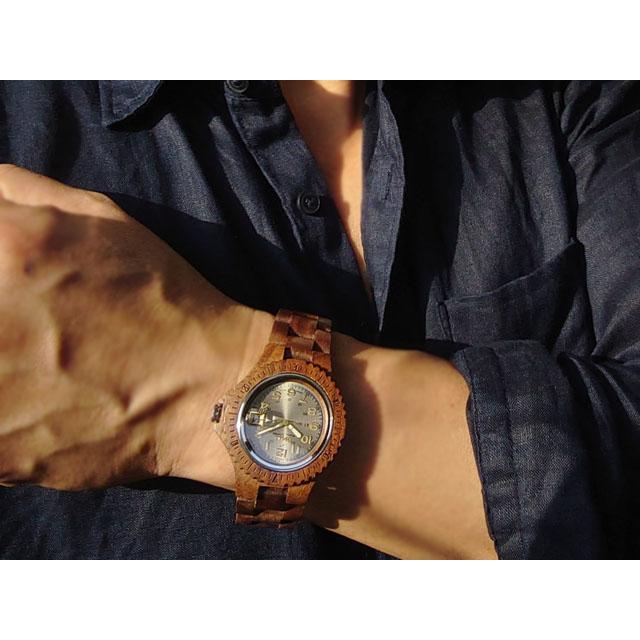 カナダ製 tense ウッドウォッチ 木製 腕時計 メンズ 日本製ムーブメント 安心の国内メンテナンス対応 日付機能付｜canadianselect｜05