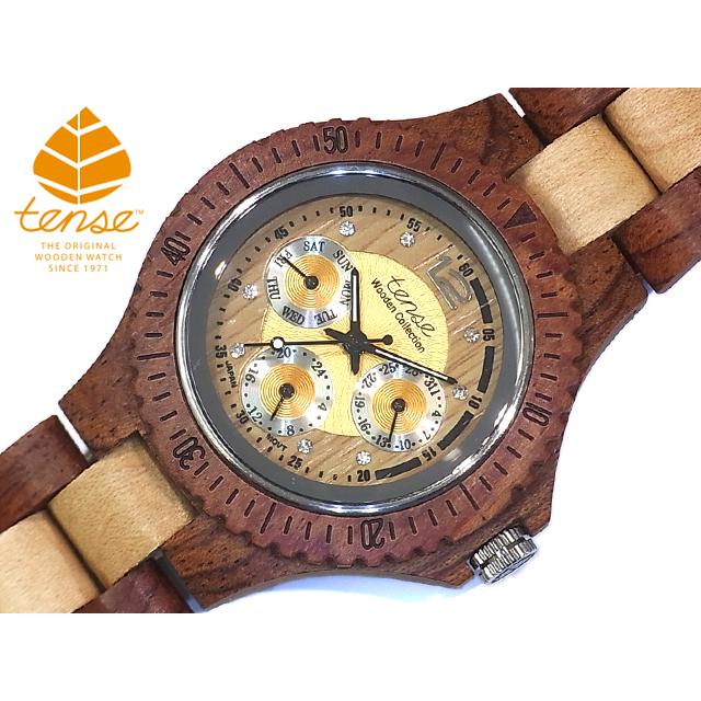 tense テンス 日本総輸入元 2年保証 カナダ 木製 45mm 腕時計 ウッド
