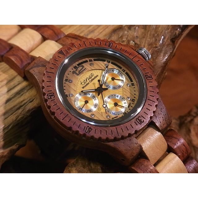 tense テンス 日本総輸入元 2年保証 カナダ 木製 45mm 腕時計 ウッド