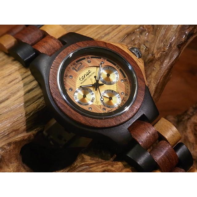 tense テンス 日本総輸入元 2年保証 カナダ 木製 45mm 腕時計 ウッド 