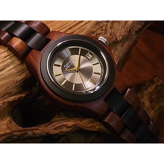 tense テンス 日本総輸入元 2年保証 カナダ 木製 45mm 腕時計 艶熟時愉