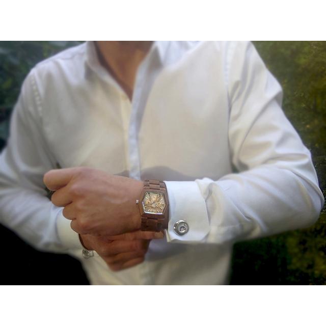 tense テンス 日本総輸入元 2年保証 カナダ 木製 腕時計 40mm 艶熟時愉