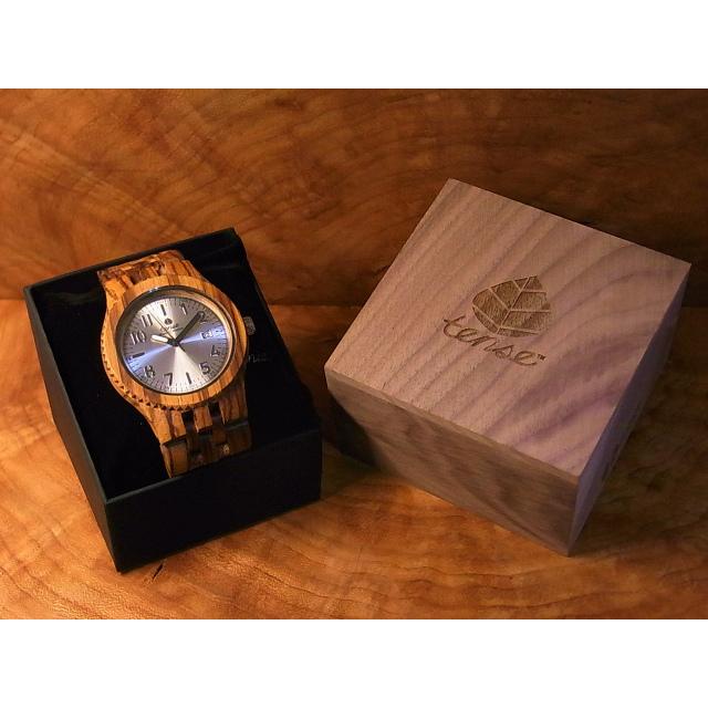 カナダ製 Tense ウッドウォッチ 木製 腕時計 メンズ 日本製ムーブメント 安心の国内メンテナンス対応 日付機能付｜canadianselect｜04