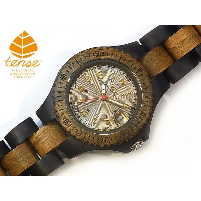 カナダ製 Tense ウッドウォッチ 木製 腕時計 レディース メンズ 日本製ムーブメント 安心の国内メンテナンス対応 日付機能付