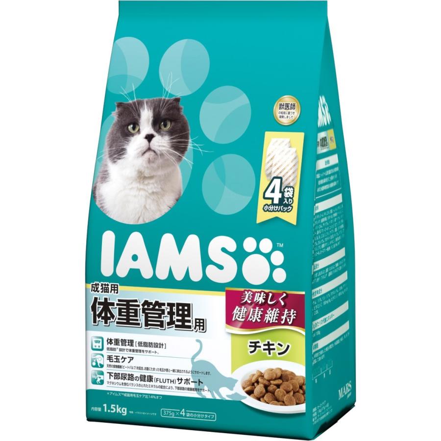 マースジャパン アイムス 成猫用 体重管理用 チキン 1.5kg｜canalside