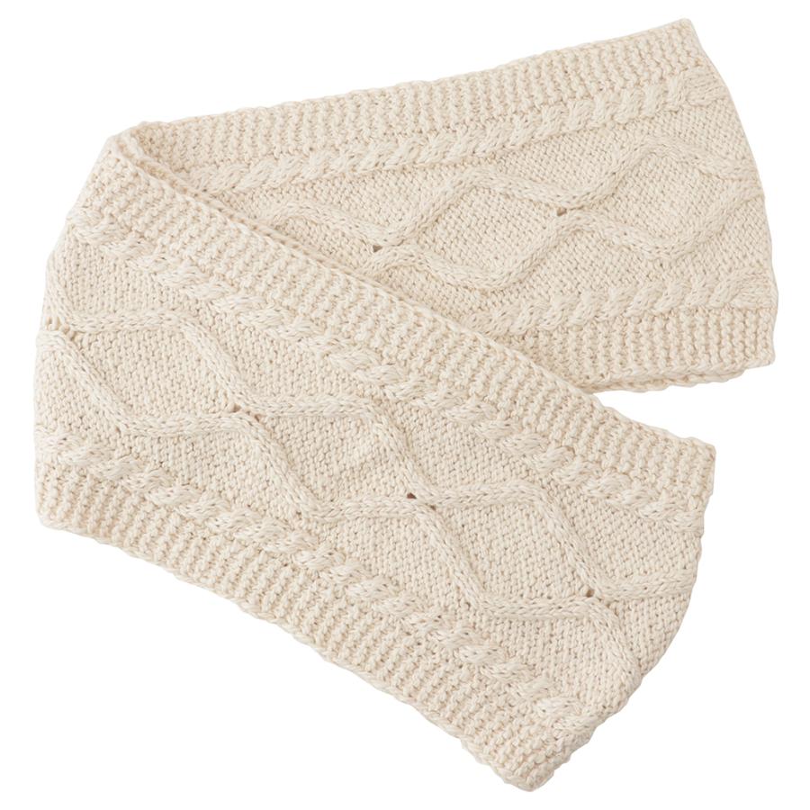 マフラー オーガニックコットン無染色縄編みニットマフラー Noc日本オーガニックコットン流通機構green認定商品 タイ製 Zq9k2uar9i 帽子専門店sign 通販 Yahoo ショッピング