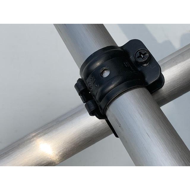 パイプクランプ アイアン ブラック(外径32mmx32mm) パイプ金具 金物 単 