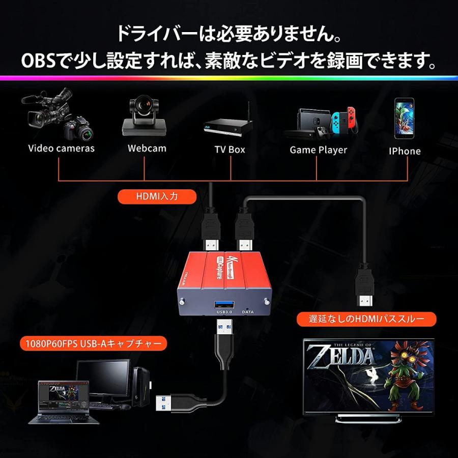 市場 Treaslin ゲームライブ配信と録画 キャプチャーボードswitch対応 Usb C入力 Hdmi入力