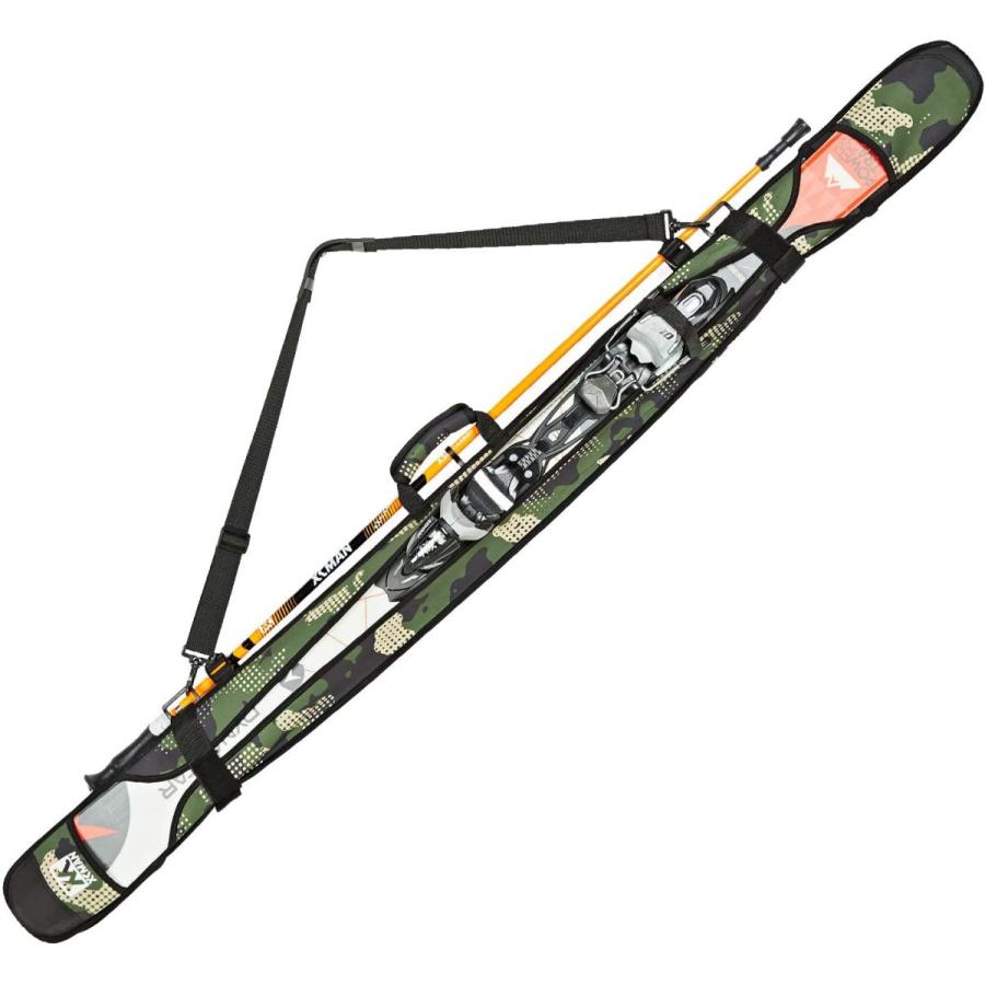 XCMAN スキーソールカバー ストック収納 ショルダーストラップ付き Medium グリーン迷彩 ビンディングのブレーキ用ストッパーつき 最大75%OFFクーポン お気に入り