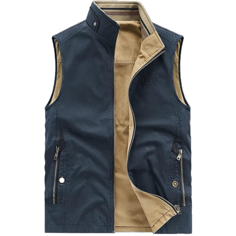 楽天カード分割 フィッシングベスト メンズ アウトドアベスト 夏 リバーシブル 秋 両面着 多機能 ミリタリーベスト ポケット多い スタンドカラー 釣りベスト カーゴ フィッシングベスト Lawfare Fr