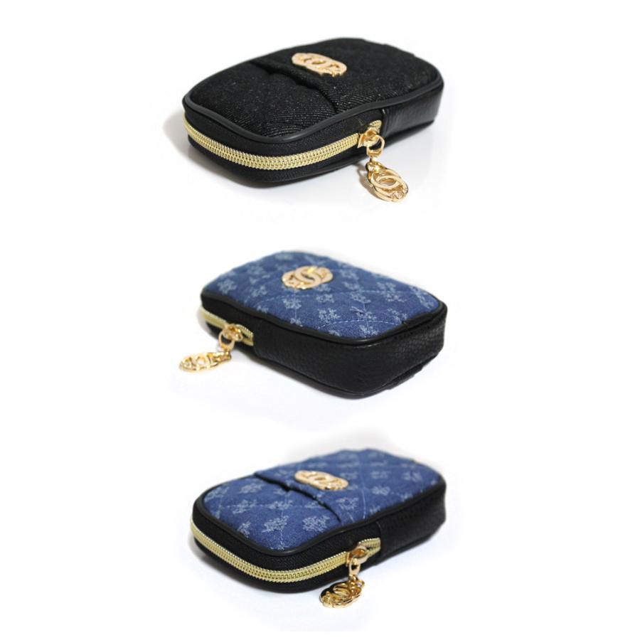 シガレットケース タバコケース タバコ入れ ロング ポーチ アイコスケース ライター収納 00 金ロゴ デニム風 パロディ ポケット付き Pac Denim G Canary 通販 Yahoo ショッピング