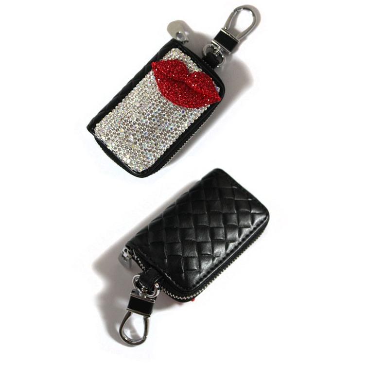 スマートキーケース スマートキーカバー 唇 キラキラ デコ ビジュ